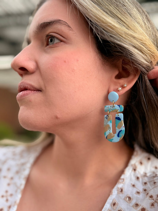 Aros Atenas Azules Estampado