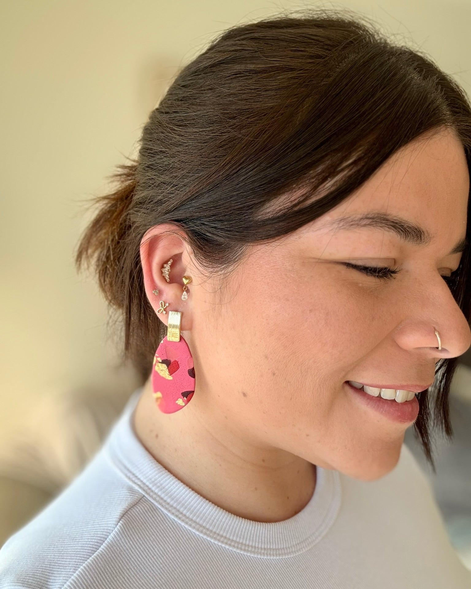 aros fatima rosados