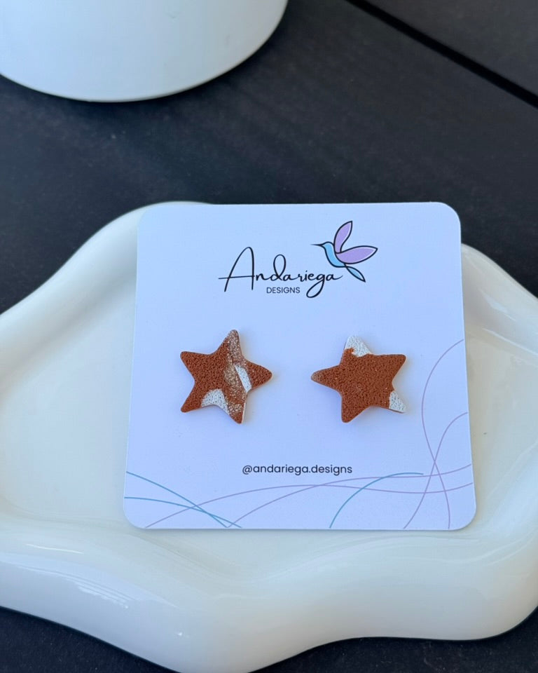 estrellitas café con blanco